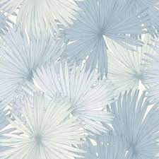 caselio jungle behang palmbladeren lichtblauw 10004 9200 behang behang ideeen wit behang