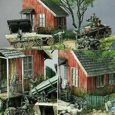 Ww2 tank diorama stop motion animation tutorial. 1 35 Scale Dioramas Ruins House Models Kits Wood Ww2 Military Sand Building Mv Ebay