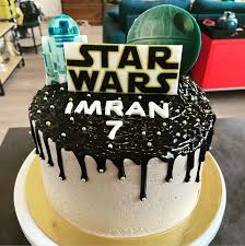 Layer Cake Star Wars Ganache Chocolat Noir Ganache Au Chocolat Feuilles De Sucre