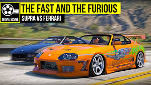 Download toyota supra car wallpapers in hd for your desktop, phone or tablet. Grand Theft Auto 5 The Fast And The Furious Supra Vs Ferrari Youtube