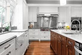 6 Kitchens With Metal Tile Backsplashes That Gleam Hunker Kitchen Backsplash Designs Kitchen Backsplash Inspiration Backsplash For White Cabinets