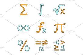 Mathematics Color Icons Set Icon Set Mathematics Icon