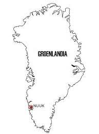 Grønland, 'tierra verde') es una gran isla ubicada en la zona nororiental de américa del norte, entre el océano atlántico y el océano glacial ártico. Mapa De Groenlandia Para Colorear Groenlandia