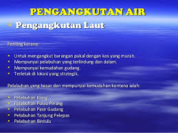 Pengangkutan darat membawa penumpang dan barangan mempertingkatkan darjah ketersampaian membangunkan wilayah koridor. Bab15 Jaringan Pengangkutan