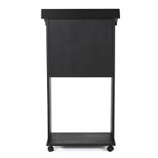 * this beautiful lectern podium pulpit is made from black wood (mdf) and acrylic. Plywood Stand Up Podium And 4 Locking Caster Wheels 45 Height Black Displays Outlet Online Display Signs Retailer