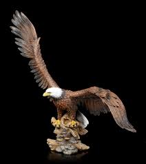 Adler Figur Mit Ausgebreiteten Flugeln Vogel Seeadler Raubvogel Dekostatue Ebay