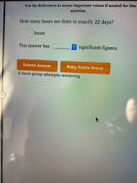 How many hours are in one minute? Solved Use The References To Access Important Values If N Chegg Com