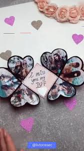 Diy I Miss You My Bff Briefumschlagbasteln In 2020 Geschenke Selber Basteln Geschenkbox Basteln Diy Geschenke Basteln