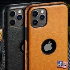 For Apple Iphone 11 Pro Max Slim Luxury Leather Back Ultra Thin Tpu Case Cover Iphone Iphone 11 Iphone Cases