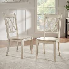 Eleanor Double X Back Wood Dining Chair Set Of 2 By Inspire Q Classic Farmhouse Dining Chairs Dining Chairs Wood Dining Room Set