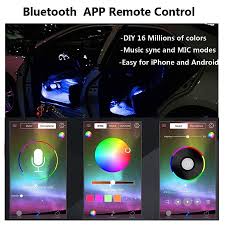 Last Day Promotion Car Interior Lights Interior Lighting Remote Control Boat App Remote