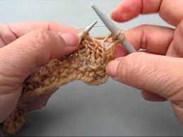 Example of the knit one, purl one, knit one double increase. K1 Yo K1 Into One Increase Youtube