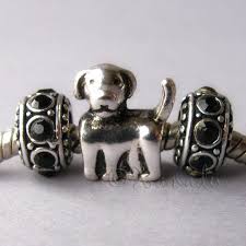 labrador puppy dog charm and black spacer beads dog charms pandora dog charm pandora beads charms