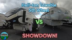 Jayco eagle ht fifth wheel 30.5mbok highlights: Half Ton Towable 5th Wheel Showdown Jayco Eagle Ht 29 5 Bhds Vs Cougar Half Ton 25res Youtube