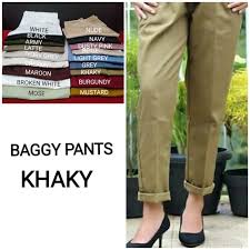 Chinos itu dimodelkan setelah seragam militer. Baggy Pants Beige Nude Caramel Milo Khaki Navy Black Dusty Pink Army Ivory Latte White Moss Darkgrey Shopee Indonesia