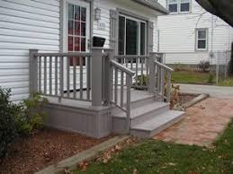 small porch restoration with trex front porch steps small porches porch steps