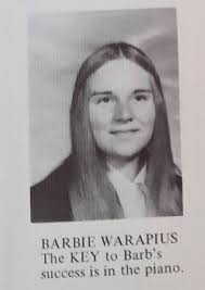 Our yearbooks from 1968 to 1972 were a combination of St Pat's & Notre Dame  students. So here's a photo of Barbara Jo Warapius (1954