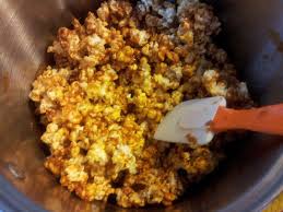 Lazy Caramel Corn A No Bake Recipe Carmel Corn Recipe Easy Caramel Popcorn Recipe No Corn Syrup Popcorn Recipes Easy