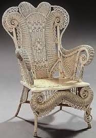 Ornate Antique Wicker Chair Victorian Furniture Victorian Wicker Victorian Rocking Chair