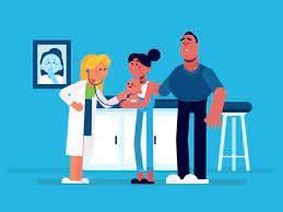 Family Doctor Animated Teacher Motion Design Animation Doctor Illustration