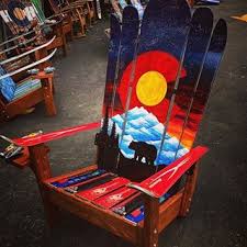 New Hybrid Ski Snowboard Colorado Mountain Mural Bear Chair Make Your Outdoor Area Feel Like Y Rustic Furniture Painted Chairs Diy Adirondack Chairs Painted