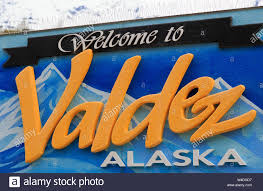 Welcome Sign Valdez Prince William Sound Alaska Usa Stock Photo Alaska Welcome Sign Valdez