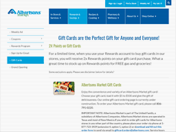 A user name or other online registration information; Albertsons Market Gift Card Balance Check Balance Enquiry Links Reviews Contact Social Terms And More Gcb Today