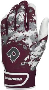 Demarini Digi Camo Ii Batting Gloves Maroon Small Pair