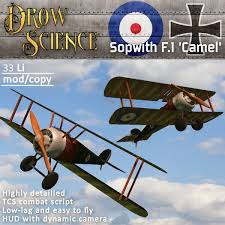 I'd love some tips on how to fix that and make a more accurate fuselage. Second Life Marketplace Sopwith Camel Ww1 British Fighter Plane By Drow Science With Tcs