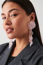 Hanging Flower guarantee Earrings Silver