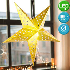 Hanging paper lights decorations lamp shade make shades home. Led X Mas Hanging Lamp Paper Star Living Room Christmas Lighting Decoration Lamp Gold Globo 23201g Etc Shop Lamps Furniture Technology Household All From One Source Etc Shop
