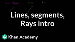 Lines Line Segments Rays Video Lines Khan Academy