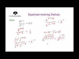 For equations whose solution is periodic, ptc mathcad returns a single solution, followed by an expression for adding. Equations With Indices Corbettmaths Youtube