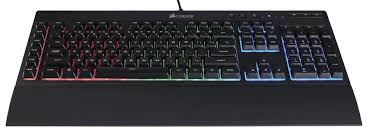 Corsair K55 Rgb Gaming Keyboard Quiet And Satisfying Led Backlit Keys Media Controls Wrist Rest Included A Onboard Macro Keyboard Macro Keys Backlighting