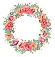 Szepseges Viragkoszoru Mintak Floral Printables Flower Frame Wreath Watercolor