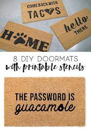 Diy Front Door Mat Ideas With Stencils Door Mat Diy Door Mat Front Door Mats