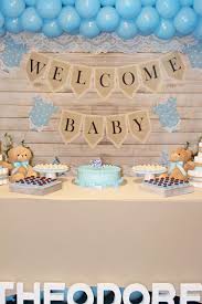 Allenjoy Rustic Welcome Baby Backdrop Background For Boy Boys Birthday Party Dessert Candy Cake T Floral Baby Shower Baby Shower Banner Birthday Party Desserts