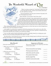 Reading Comprehension Wizard Of Oz Worksheet Education Com Reading Worksheets Reading Comprehension Worksheets 6th Grade Reading