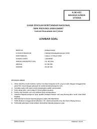 Soal usbn bahasa sunda smk. Soal Usbn Bahasa Sunda Smk Dan Kunci Jawaban Guru Galeri