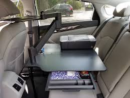 Great View Of Ergnomic Solutions New Sit Stand Car Desk The Articulating Laptop Arm Clips Into A Bracket On The H Ergonomic Solutions Mobile Office Back Seat