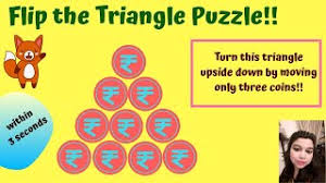Big wins and high payouts! Flip The Triangle Puzzle Reverse The Triangle Of 10 Coins By Moving Only Three Coins Pyramid Flip Youtube