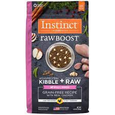Instinct Raw Boost Small Breed Grain Free Recipe With Real Chicken Dry Dog Food With Freeze Dried Raw Pieces 4 Lbs Petco Chicken Dog Food Recipes Dog Food Recipes Senior Dog Food
