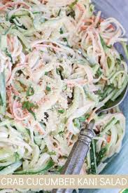 Crab And Cucumber Salad With Panko Crumbs And A Homemade Spicy Mayo Dressing Kanisalad Crab Cucumber Recipes Salad Crab Salad Recipe Imitation Crab Recipes