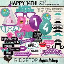 13th Birthday Photo Booth Props Free Printable Photo Booth Props Happy 14th Birthday Girl Printable Happy 15th Birthday Happy 13th Birthday Photo Booth Props