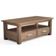 These can be both stylish and functional, as they are a piece that lies at the center of your living room where you set things like coffee, a glass of wine, or a magazine. Quercus Solid Oak Coffee Table With Drawers Con Tempo Furniture