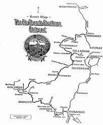 Durango Silverton Train Map Rgs Route Map — Galloping Goose Historical Society Of Dolores, Co