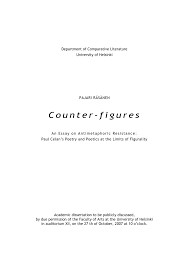 Pdf Counter Figures An Essay On Antimetaphoric Resistance Paul Celan S Poetry And Poetics At The Limits Of Figurality Diss