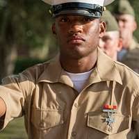 Pfc. Jacob Stanek, honor graduate for Platoon 3058,