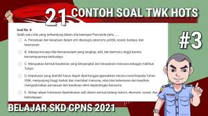 Tryout dan latihan contoh soal cpns twk tkp dan tiu online (kunci. 21 Soal Twk Hots 2021 Part 3 Youtube