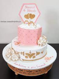 Jenn cakes nj (no dm) on instagram: 2 Tier Ring Box Theme Designer Cake For Engagement Cake Cakesdecor